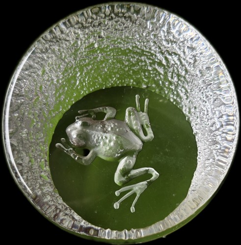 Mats jonasson frog art glass - mats,