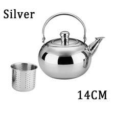 1/1.5/2/2.5L Stainless Steel Teapot Tea Kettle Coffee Pot With Tea Strainer UK