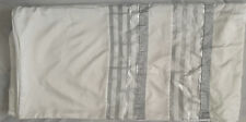 Bedding Set Double White and Grey Glittery Stripes Size Double DEBENHAMS