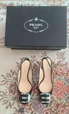 Prada Ladies Black Sling Back Heel Shoes UK 2.5/ 3 (EU35.5) - Classic & Stylish!