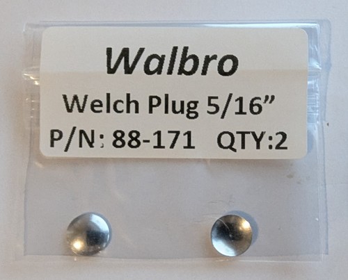 Walbro carburetor welch plug - walbro,