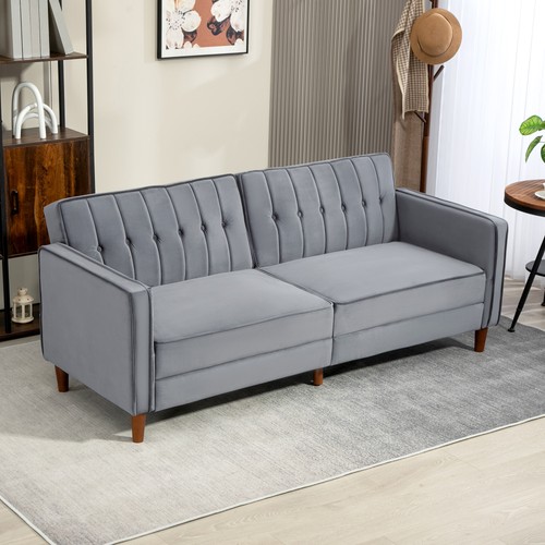 Velvet feel three seater - three-seater, sofa