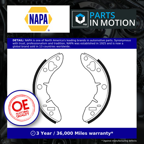 Brake shoes set nbs1002 napa - brake,