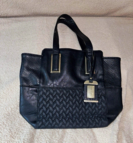 River island black leather - black,