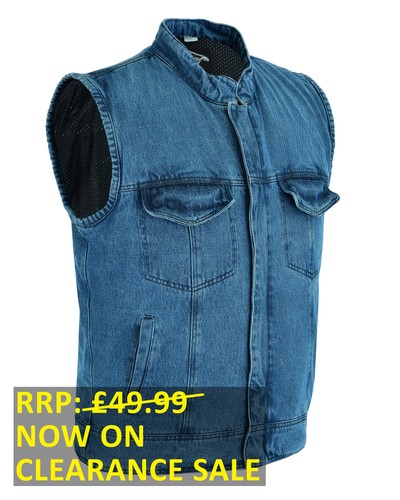 Denim waistcoat motorbike - denim,