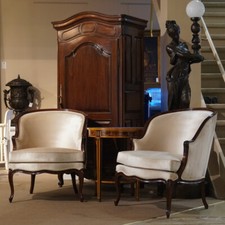 Pair French Bergere Mahogany