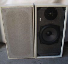 Heavy Grundig 506 2-Way Hifi Speaker Boxes White with Cable Set