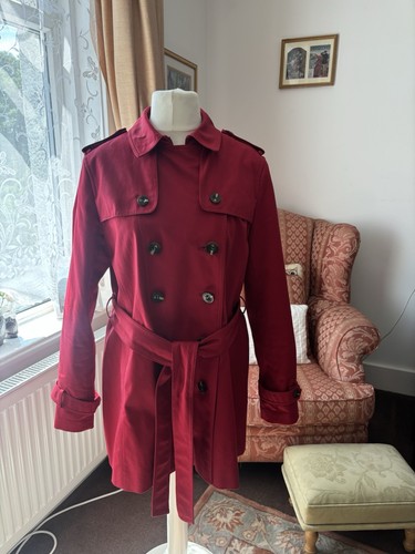 Hobbs cotton trench coat red - hobbs,