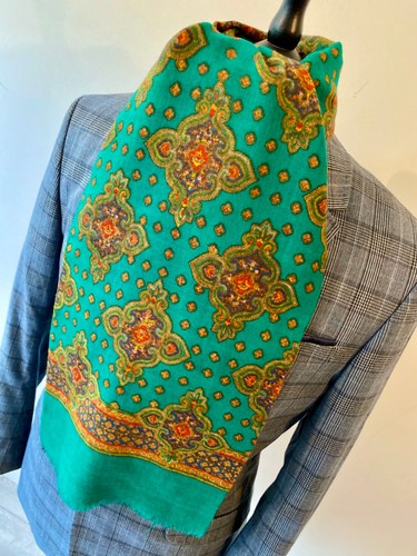 Vintage 70s mens wool scarf - mens,