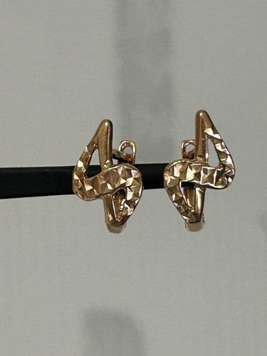 14ct gold earrings - gold,