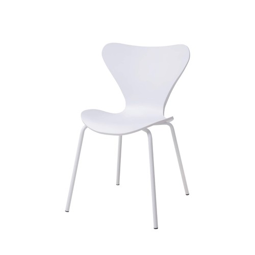 White chairs round plastic - white,