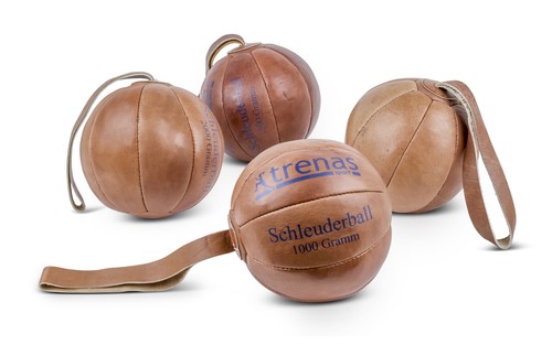 Leather strap medicine ball - leather,