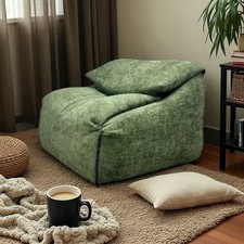 Green PLUMY one seater sofa