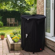 250L Collapsible Garden Water Butt Barrel Rainwater Collector with Tap & Hose