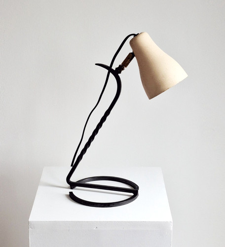 Vintage cream desk lamp with - cream,