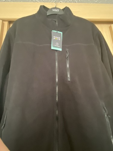 Mens goodmove black fleece - m&s,