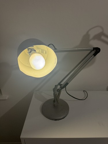 Vintage silver grey anglepoise - vintage, silver-grey