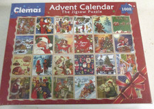 NEW / SEALED - ADVENT CALENDAR JIGSAW  1008 Pc - VINTAGE CHRISTMAS STAMP IMAGES