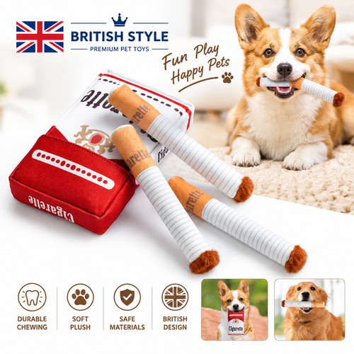Funny squeaky cigarette dog - funny,