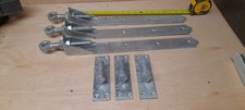 Heavy Duty Galvanized 18'' Adjustable Door hinges x3