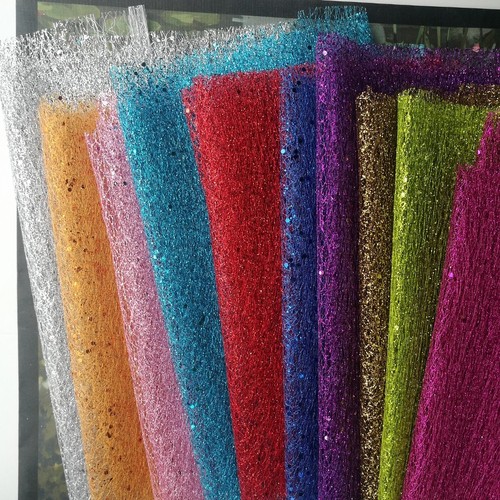 Glitter spider web net tulle - glitter,