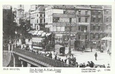 Old Bristol Postcard - The Bridge & High Street [Car No.112] c1905 - Ref 2260