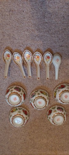 Chinese rice bowls spoons - rice,