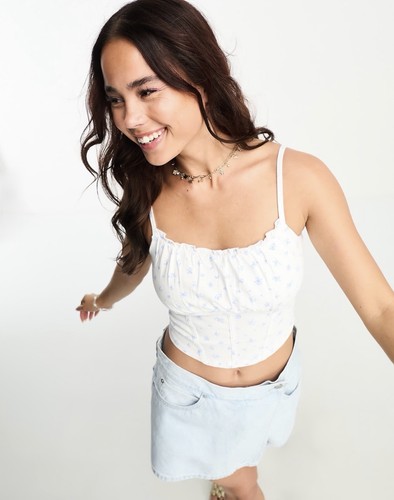Asos hollister white blue - x,