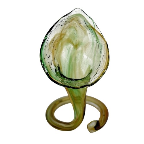 Murano style hand - hand-blown, green