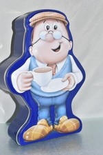 TETLEY TEA FOLK SHAPED BISCUIT TIN