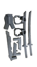 Gray Color 250% Scale Size Weapons Set Real 3D Printing For Dummy 13 D13 Action