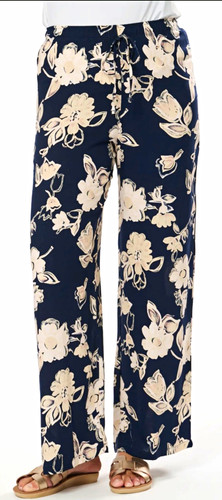 Saloos navy beige floral - &,