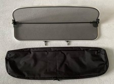 GENUINE JAGUAR XK XKR CONVERTIBLE BRUSHED ALUMINIUM WIND DEFLECTOR + BAG 2006-14