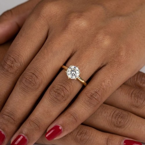 Solitaire engagement ring 14k - solitaire,
