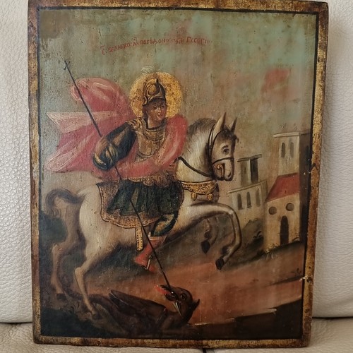 Antique 19th century icon - icon, st