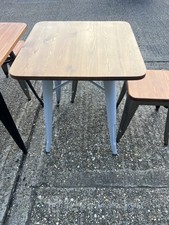 Bar Table Set Breakfast Kitchen Dining. Metal stools. Commercial tables 