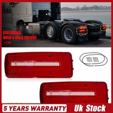 2x Left N/S Rear Tail Light Brake Lamp Cover Lens For DAF CF LF XF Series 13-17