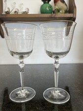 Pair of Vintage Crystal Wine