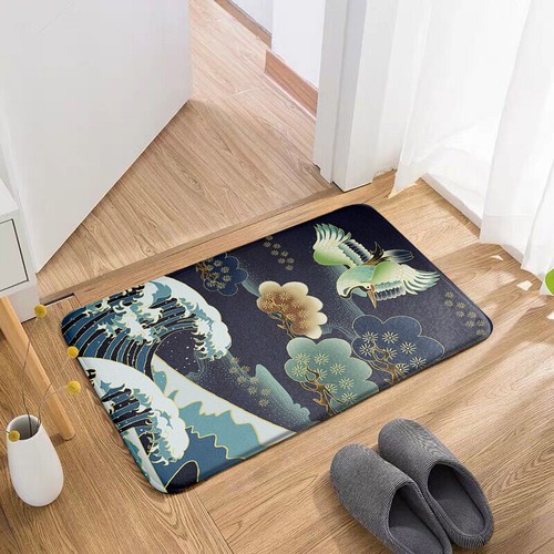Japanese ukiyo waves - ukiyo-e, floor