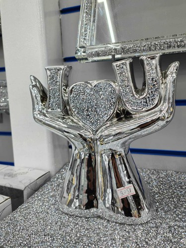 Silver sparkle ornament bling - silver,