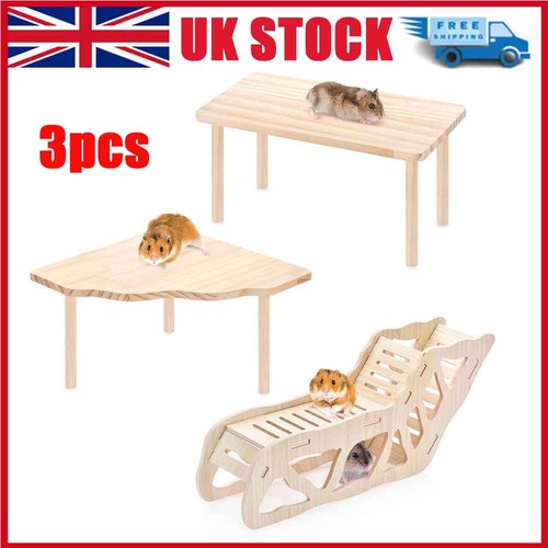Natural wooden hamster game - 3x,