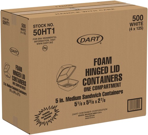 Dart 50ht1 foam hinged lid - dart,