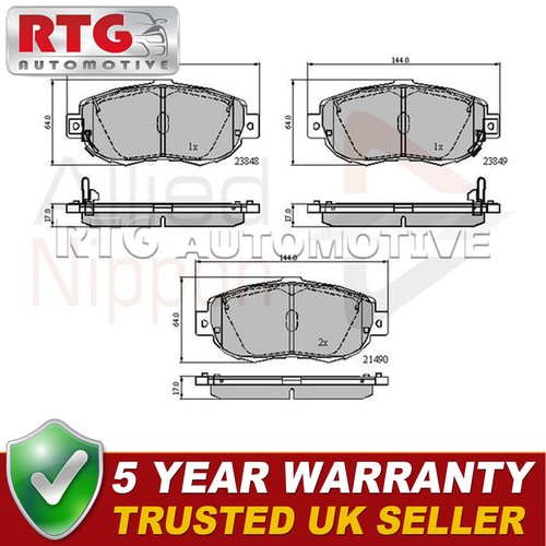 Front brake pads set - set, fits