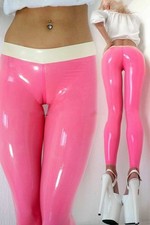 Womens Pink Latex Trousers