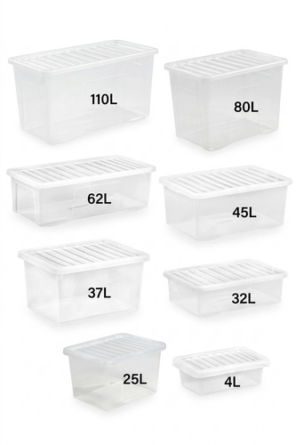 Clear plastic storage - plastic, with