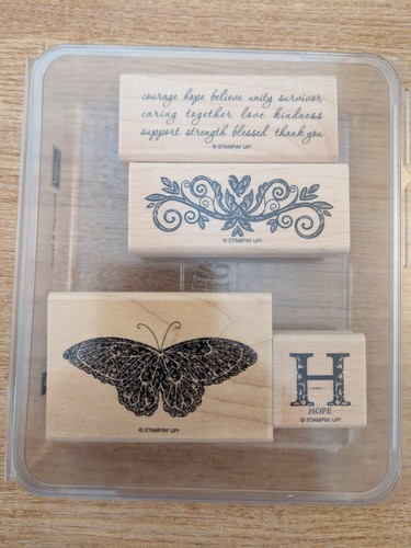 Stampin wood mount rubber - stampin',