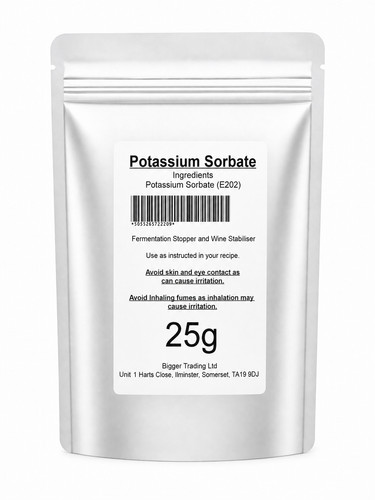 Potassium sorbate 25g pouch - potassium,