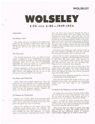 Wolseley 80 saloon - wolseley,