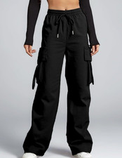 Women Black Combat Cargo