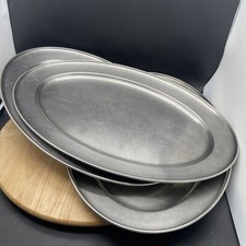 3 X 50cm x 45cm Oval Stainless Steel Serving Tray / Dish / Plate Catering
